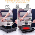 Master Fryer with Thermometer | Stainless Steel Tempura Deep Fry Pot 2