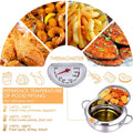 Master Fryer with Thermometer | Stainless Steel Tempura Deep Fry Pot 3