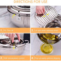 Master Fryer with Thermometer | Stainless Steel Tempura Deep Fry Pot 4