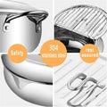 Master Fryer with Thermometer | Stainless Steel Tempura Deep Fry Pot 5