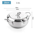 Master Fryer with Thermometer | Stainless Steel Tempura Deep Fry Pot 6
