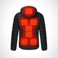 Men's Heated Puffer Jacket with Adjustable Temperature Control and Built-In Hood – Lightweight Synthetic Insulation Winter Coat