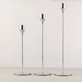 Metallic Taper Candle Holders Set of 3 with Brushed Finish – Elegant Gold Candle Stick Holders for Home Decor and Events
