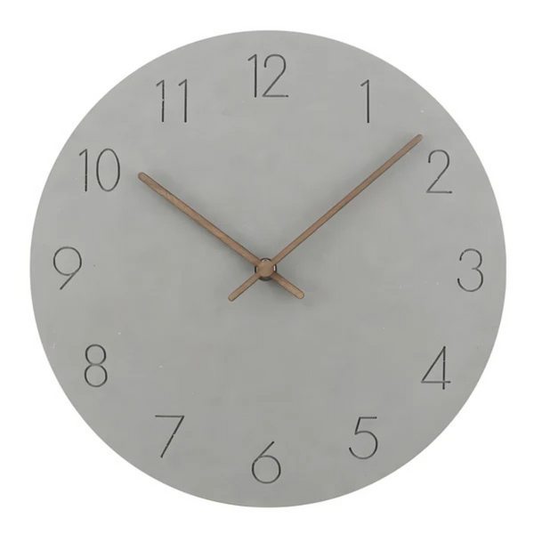 Minimalist Concrete Wall Clock with Silent Quartz Movement | Modern Design for Tranquil Spaces 0