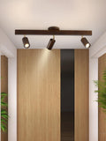 Minimalist Wooden Ceiling Lamp – Nordic Modular LED, Solid Wood, Warm or Cool White