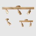 Minimalist Wooden Ceiling Lamp – Nordic Modular LED, Solid Wood, Warm or Cool White