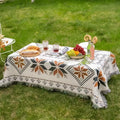 Mira Picnic Mat - Moroccan Boho Pattern, Soft Microfiber and Cotton Blend, Versatile Outdoor and Indoor Use