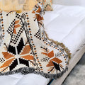 Mira Picnic Mat - Moroccan Boho Pattern, Soft Microfiber and Cotton Blend, Versatile Outdoor and Indoor Use