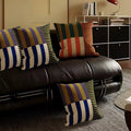 Mod Blocks Striped Cushion Cover 18x18 Inches Microfiber Blend with Double-Sided Print and Concealed Zipper