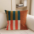 Mod Blocks Striped Cushion Cover 18x18 Inches Microfiber Blend with Double-Sided Print and Concealed Zipper