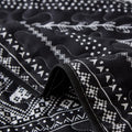 Modern Boho Bedding Set - Microfiber Duvet Cover and Pillowcases with Monochrome Geometric Pattern for Stylish Bedrooms