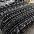 Modern Boho Bedding Set - Microfiber Duvet Cover and Pillowcases with Monochrome Geometric Pattern for Stylish Bedrooms