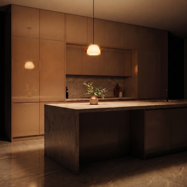 Modern Glass Pendant Light with Adjustable Height for Kitchen Island – Elegant Dome Shade, Ideal for Home and Commercial Use