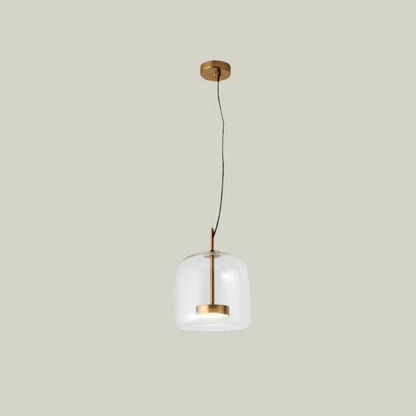 Modern Minimalist | Glass Pendant Light with Tinted Design & LED Technology | Elegant Hanging Light for Warm Ambiance 0