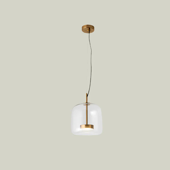 Modern Minimalist | Glass Pendant Light with Tinted Design & LED Technology | Elegant Hanging Light for Warm Ambiance 0
