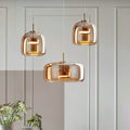 Modern Minimalist | Glass Pendant Light with Tinted Design & LED Technology | Elegant Hanging Light for Warm Ambiance 1