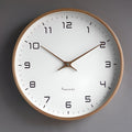 Modern Wall Clock Decor with Silent Quartz Movement and Natural Wood Frame – 30 cm Minimalist Design