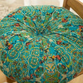 Moroccan-Inspired Plush Meditation Cushion - Soft Cotton Microfiber Blend Yoga Pillow with Boho Woven Design for Comfortable Floor Seating
