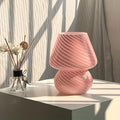 Murano-Style Glass Mushroom Table Lamp with USB Power and Stepless Dimming – Elegant Bedside or Desk Lamp for Bedroom Ambiance