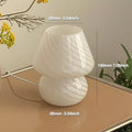 Murano-Style Glass Mushroom Table Lamp with USB Power and Stepless Dimming – Elegant Bedside or Desk Lamp for Bedroom Ambiance