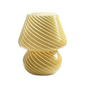 Murano-Style Glass Mushroom Table Lamp with USB Power and Stepless Dimming – Elegant Bedside or Desk Lamp for Bedroom Ambiance