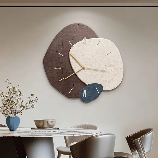 Natural Wood Wall Clock with Soft LED Glow – Modern Wall Clock Decor, 40x40 cm, Silent Quartz Movement
