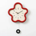 Nature's Touch | Wall Clock - 3D Floral Design With Silent Pendulum 9