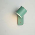 Nordic Adjustable Wall Lamp with Switch – Minimalist Cylindrical Sconce, Bedroom & Hallway