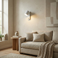 Nordic Adjustable Wall Lamp with Switch – Minimalist Cylindrical Sconce, Bedroom & Hallway