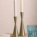 Nordic Brass Waist Candlestick Holder Set of 3 - Durable Iron with Lacquer Finish for Elegant Home Decor