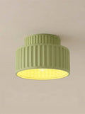 Nordic Modern LED Ceiling Light – Dimmable Fluted Flush Mount, Scandinavian Minimalist