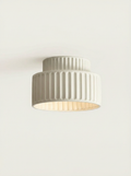 Nordic Modern LED Ceiling Light – Dimmable Fluted Flush Mount, Scandinavian Minimalist
