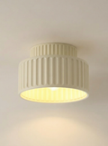Nordic Modern LED Ceiling Light – Dimmable Fluted Flush Mount, Scandinavian Minimalist