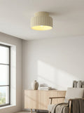 Nordic Modern LED Ceiling Light – Dimmable Fluted Flush Mount, Scandinavian Minimalist