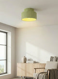 Nordic Modern LED Ceiling Light – Dimmable Fluted Flush Mount, Scandinavian Minimalist