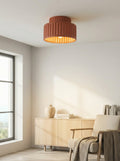 Nordic Modern LED Ceiling Light – Dimmable Fluted Flush Mount, Scandinavian Minimalist