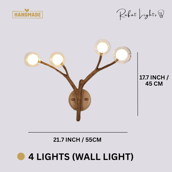 Nordic Rustic Tree Branch Chandelier Light – Adjustable Height Modern Chandelier for Dining Room and Home Decor