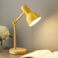 Nordic Wooden LED Desk Lamp with Adjustable Arm and Warm Light for Home Office – Minimalist Design, Energy-Efficient Illumination