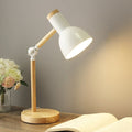 Nordic Wooden LED Desk Lamp with Adjustable Arm and Warm Light for Home Office – Minimalist Design, Energy-Efficient Illumination