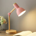 Nordic Wooden LED Desk Lamp with Adjustable Arm and Warm Light for Home Office – Minimalist Design, Energy-Efficient Illumination