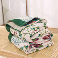 Organic Cotton Wildflower Whisper Blanket – 4-Layer Gauze for Softness and Warmth, Lightweight and Skin-Friendly for Indoor/Outdoor Use