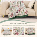 Organic Cotton Wildflower Whisper Blanket – 4-Layer Gauze for Softness and Warmth, Lightweight and Skin-Friendly for Indoor/Outdoor Use