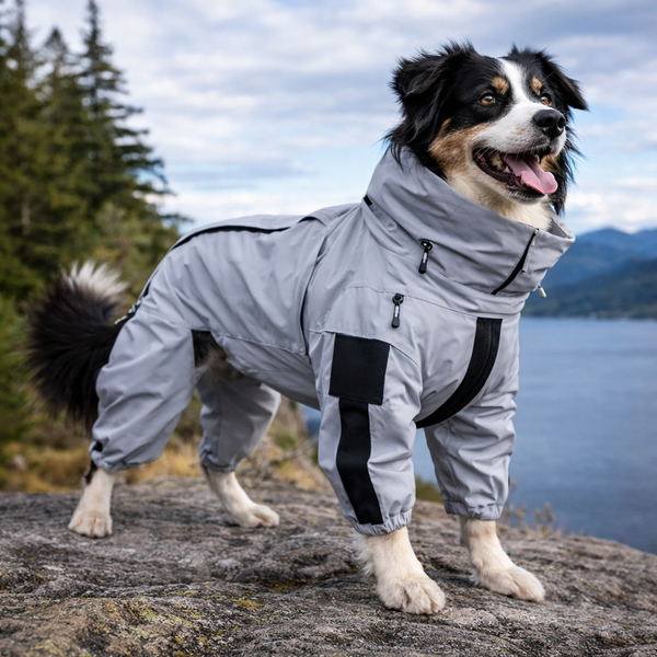 Outdoor Companion | Waterproof Dog Rain Jacket with Reflective Shell | Lightweight Design for All-Weather Comfort 1