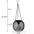 Outdoor Solar Lanterns - Metal Mesh Hanging Garden Lights with Warm LED Glow for Patios and Outdoor Decor