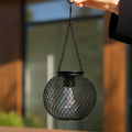 Outdoor Solar Lanterns - Metal Mesh Hanging Garden Lights with Warm LED Glow for Patios and Outdoor Decor