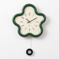 Petalux | 3D Floral Pendulum Wall Clock with Silent Sweep Movement - Decorative Bedroom Clock 9