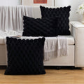 Plush Cream White Cushion Cover with 3D Texture – Soft Couch Cushion Cover for Living Room and Bedroom