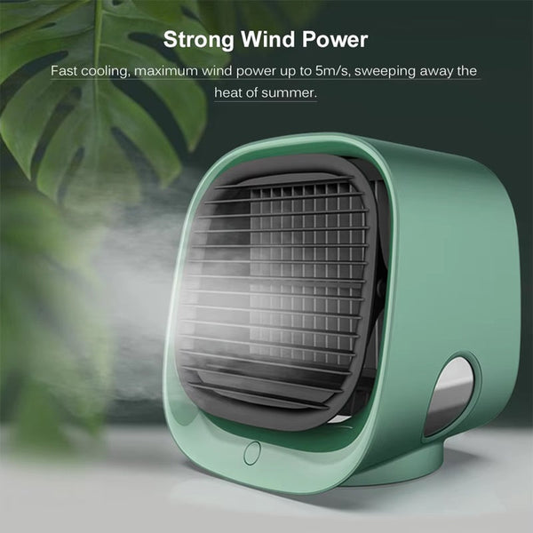 Portable 3-in-1 Mini Air Conditioner with Cooling, Humidifying, and Air Purifying Functions – Compact and Quiet USB Powered Design