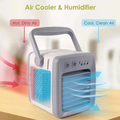 Portable 4-in-1 Air Cooler and Humidifier with USB Rechargeable Battery – Compact Cooling Fan for Personal Use and Air Quality Improvement