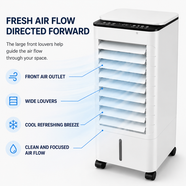 Portable Air Cooler – Compact and Lightweight Personal Cooling Unit with Energy-Efficient Direct Airflow for Small Spaces